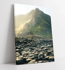 GIANTS CAUSEWAY 6 CANVAS WALL ART FLOAT EFFECT/FRAME/PICTURE/POSTER PRINT- GREY