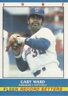 1987 Fleer Le Record Setters #40 of 44 Gary Ward Texas Rangers