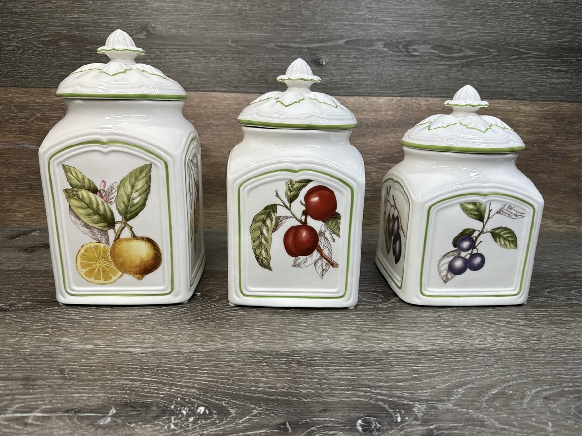 Villeroy & Boch # 1748 Cascara Charm Canisters 3.5 Qt,3 Qt,2.5 Qt