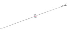 925 Sterling Silver Rhodium Plated Bracelet For Children - Unicorn Head Pendant