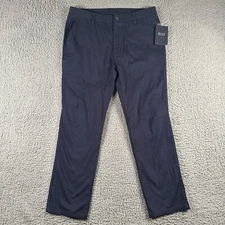 BYLT Classic Chino Pants Mens Large(35Fits) Blue Trouser Stretch NWT