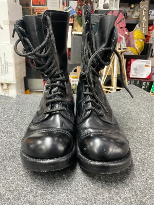 Corcoran Men's Leather Jump Uniform Boots 1500 Size 9 D Black Made In USA