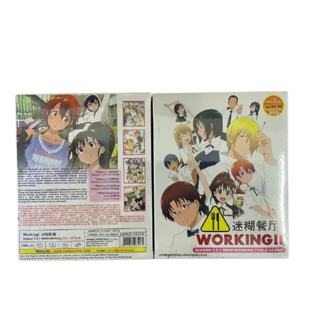WORKING!! Season 1-3 (52 Episodes) Anime Complete Series DVD