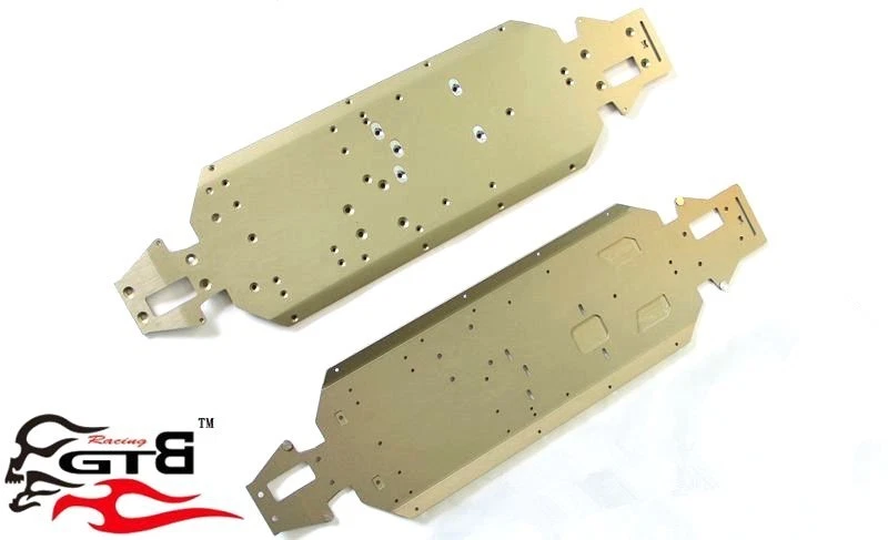 GTB Hard Anodized 7075 Strengthen 1/5 RC Car LOSI 5ive t 1.0 Bottom Main Chassis - Image 2 of 4