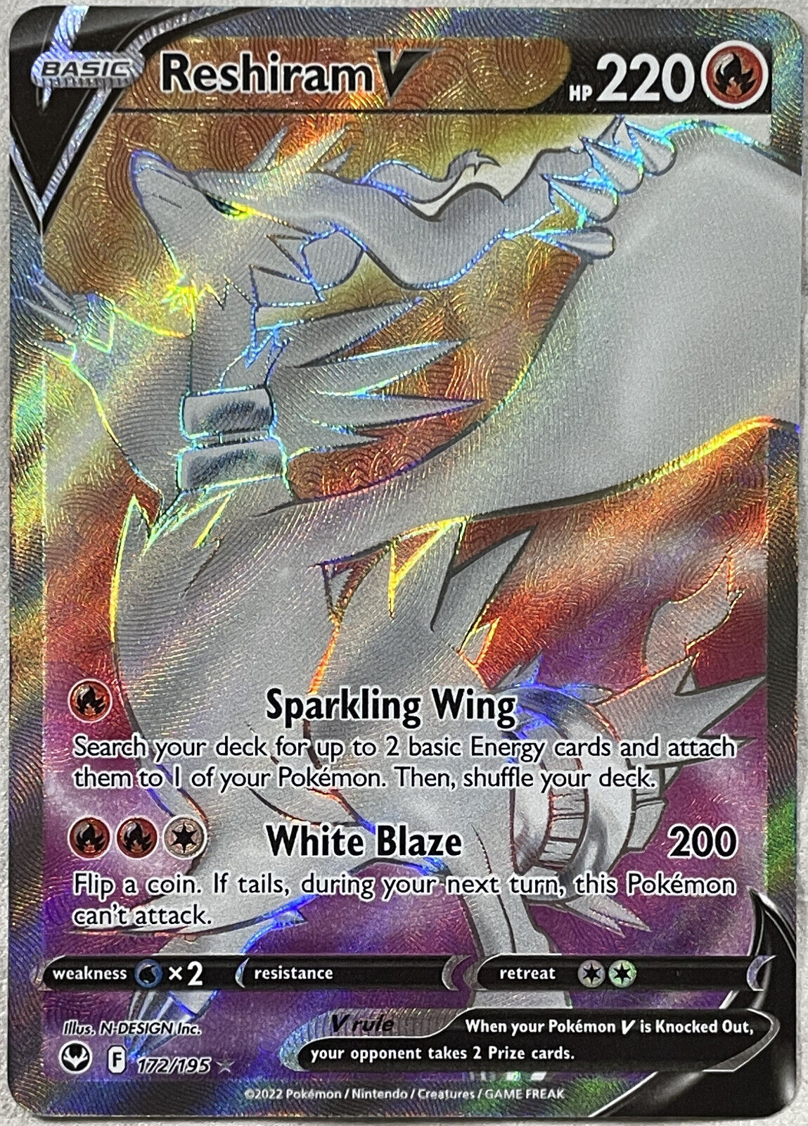 Reshiram V (Full Art) - 172/195