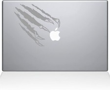 The Decal Guru Claws Decal Vinyl Sticker, 13" MacBook Pro, Silver
