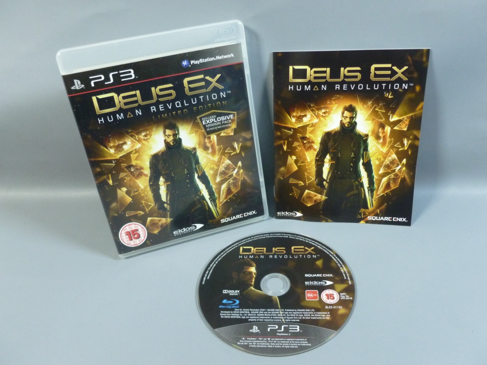 Deus Ex Human Revolution Limited Edition PS3 Playstation 3 w/ Manual UK FREEPOST