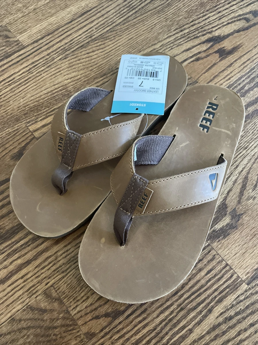 uitvinden bovenste zanger Reef Men&#039;s Leather Smoothy Flip-Flop - Size 7 | eBay