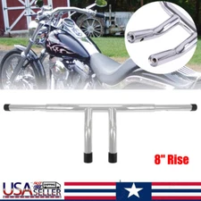 8" Rise T-Bars Handlebar For Harley Sportster Softail FLST FXST Custom Drag Bar