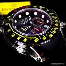 Invicta Reserve Subaqua Trackmaster Black Yellow Red 52mm Swiss Made Watch New