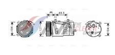 AVA Clever Choice Kompressor Klimaanlage VNAK050 12V für VW TRANSPORTER MULTIVAN
