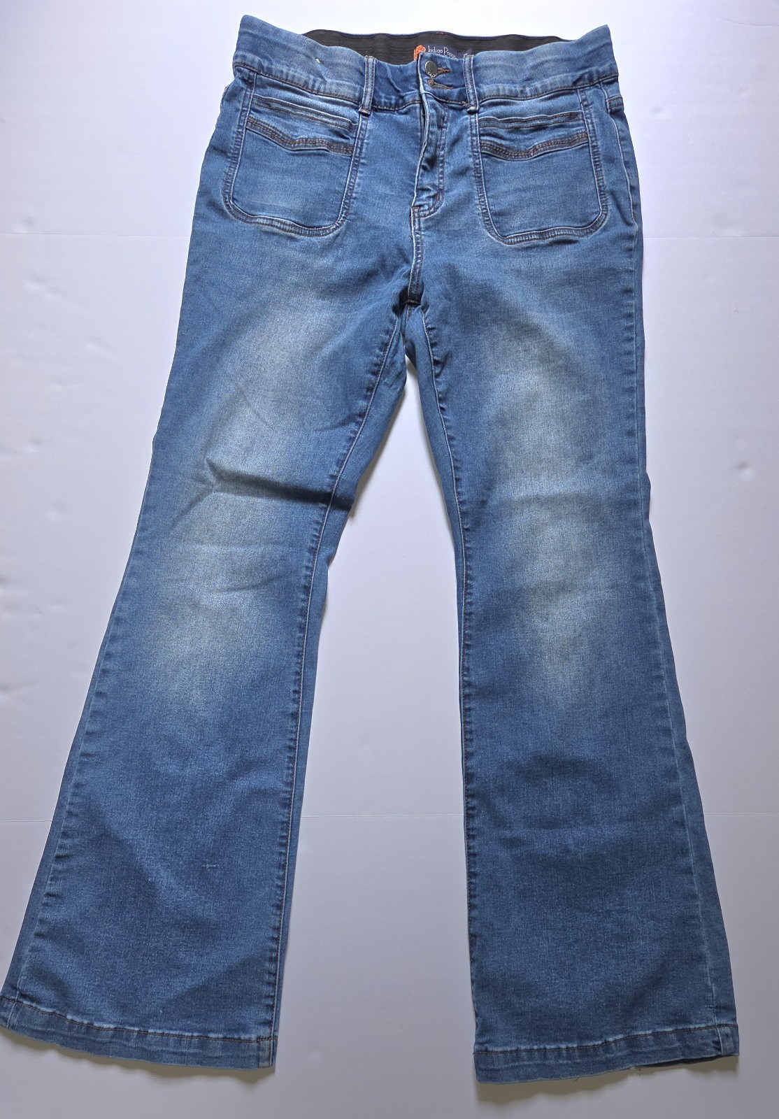 Indigo Poppy Women's High Rise Jeans Flare Size 12 Blue Denim