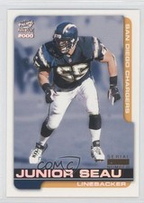 2000 Pacific Paramount Holo Silver Missing Serial Number Junior Seau HOF 0a1