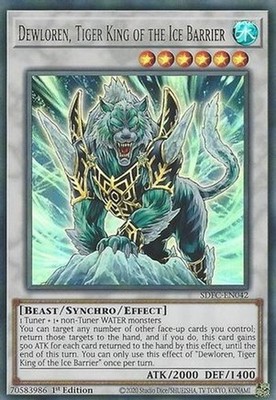 Yugioh - Dewloren, Tiger King of the Ice Barrier (1st Edition) - SDFC-EN042 (P)