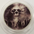 2018 American Eagle 1 oz .999 Silver BU - Skull Graveyard Halloween - Q2078