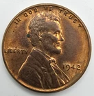 1942 P Lincoln Wheat Cent Red Brown AU/BU You Grade it! RB Penny Free Ship!