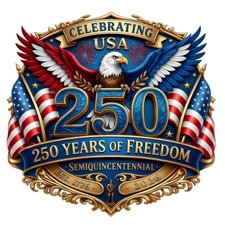USA 250th Anniversary Car Decals 1776-2026 Patriotic Bumper Stickers 2pcs