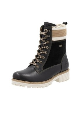 Remonte Damen Stiefel Winterstiefelette Schnürboots Leder Wasserabweisend 39  42