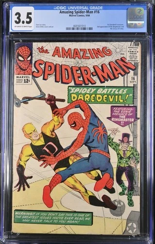 Amazing Spider-Man #16 (1964) Key 1st Daredevil Crossover CGC 3.5 ST519