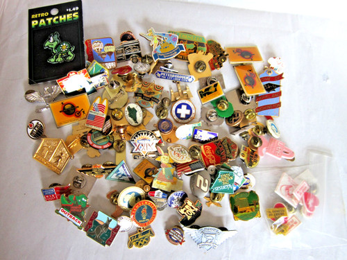 Large Lot of Vintage to Modern Lapel Pins Advertising Sports Souvenir Events