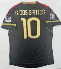 2011 Mexico Away Retro Jersey Gio Dos Santos #10 Vintage Iconic Black Gold Cup