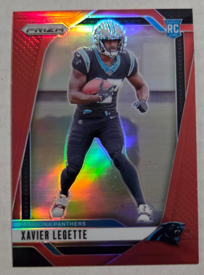 2024 Panini Prizm Xavier Legette Retail Red Case Hit SSP #398 RC Rookie