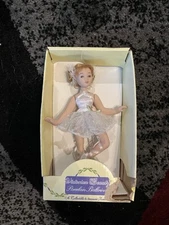 Victorian Beauty Bisque Porcelain Ballerina 8” Doll in original box 
