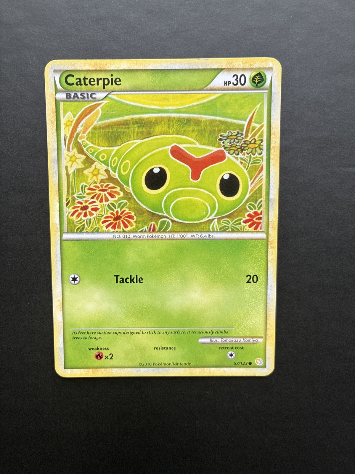 Pokémon TCG Caterpie Heartgold Soulsilver Card 57/123 LP