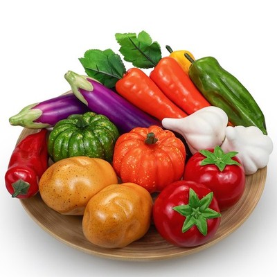 15 Pcs Artificial Vegetables, Fake Vegetables Decorative Vegetables Realistic...