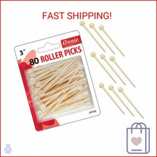 Annie Plastic Roller Picks 3 Inch, 80 Count, Hair Roller Pins for Wire Mesh  Fo