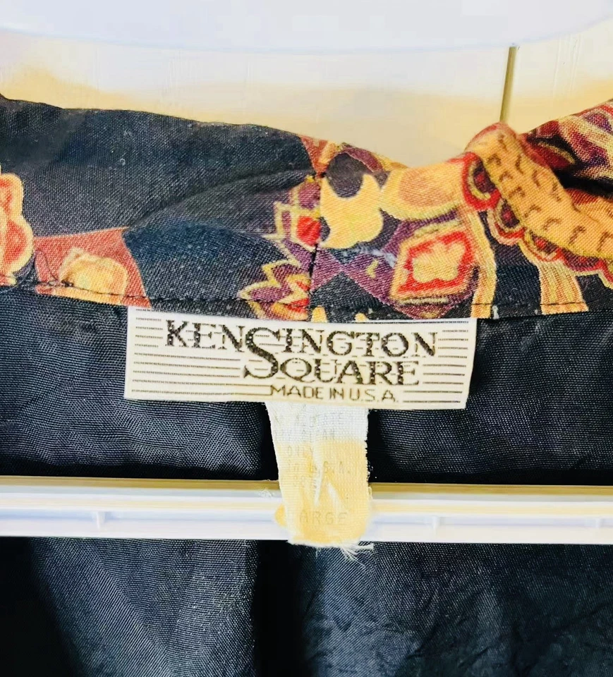 Blazer floral cuadrado vintage Kensington para mujer talla L Foto 2 de 4