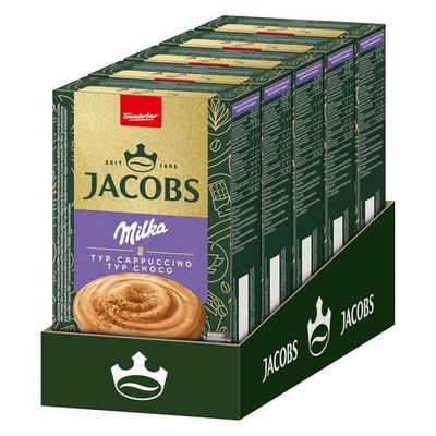 Jacobs Cappuccino Milka Kaffeespezialität, 40 Sticks, 5 x 8 Sticks, à 15,8 g