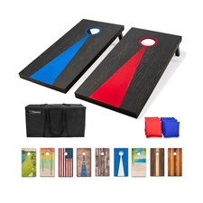 GoSports 4 x 2 ft Regulation Size Wood Cornhole Boards - 10 Vintage Wood Desi...