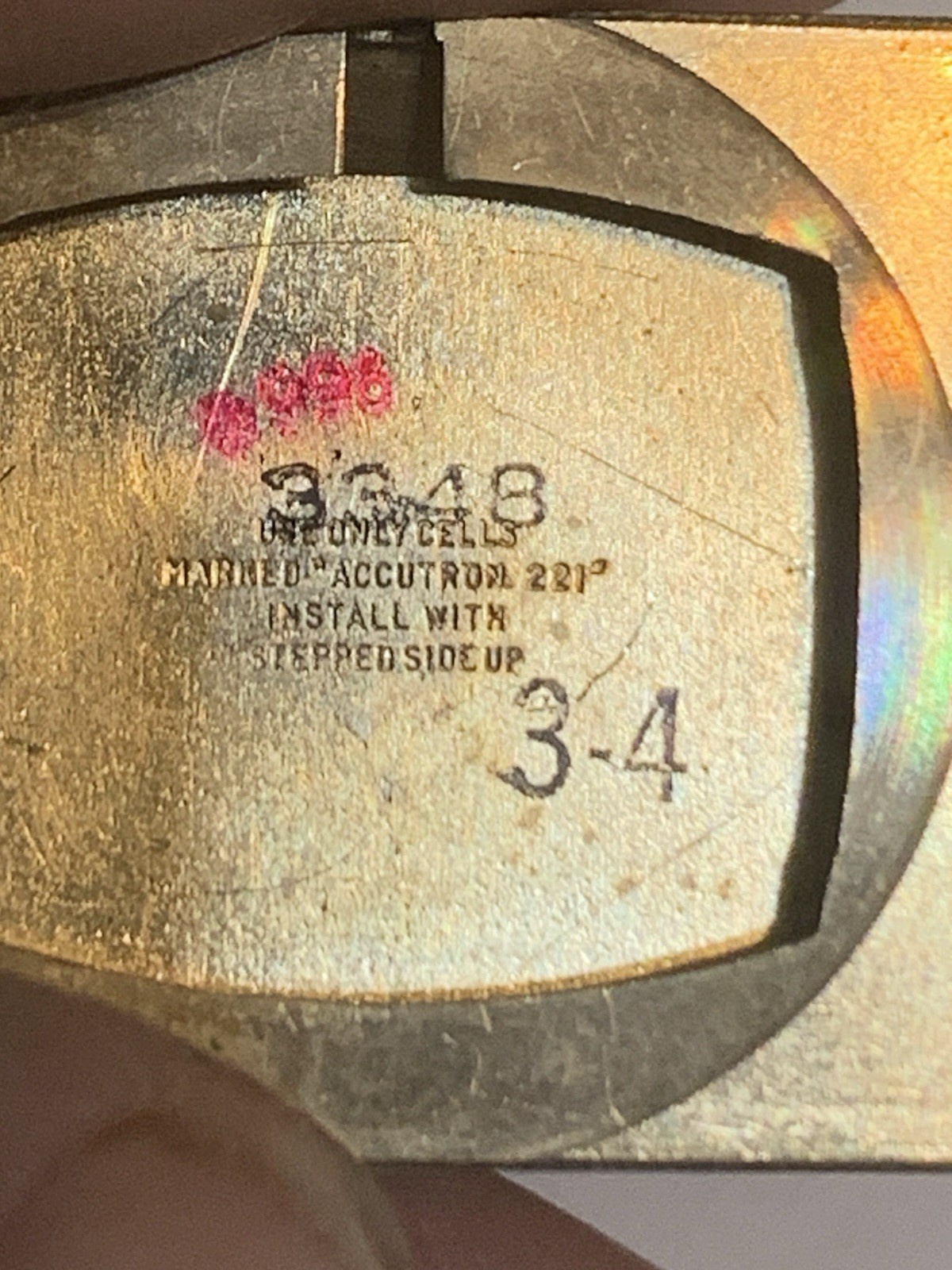 Bulova Accutron 10k RGP N4 Watch For Parts Or Repair