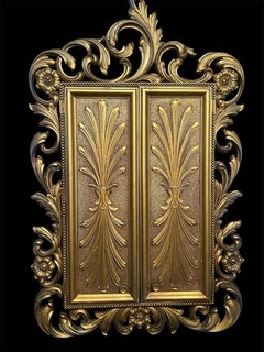 MCM Sarah Coventry Syroco Hollywood Regency Wall Mount Jewelry Cabinet Velvet