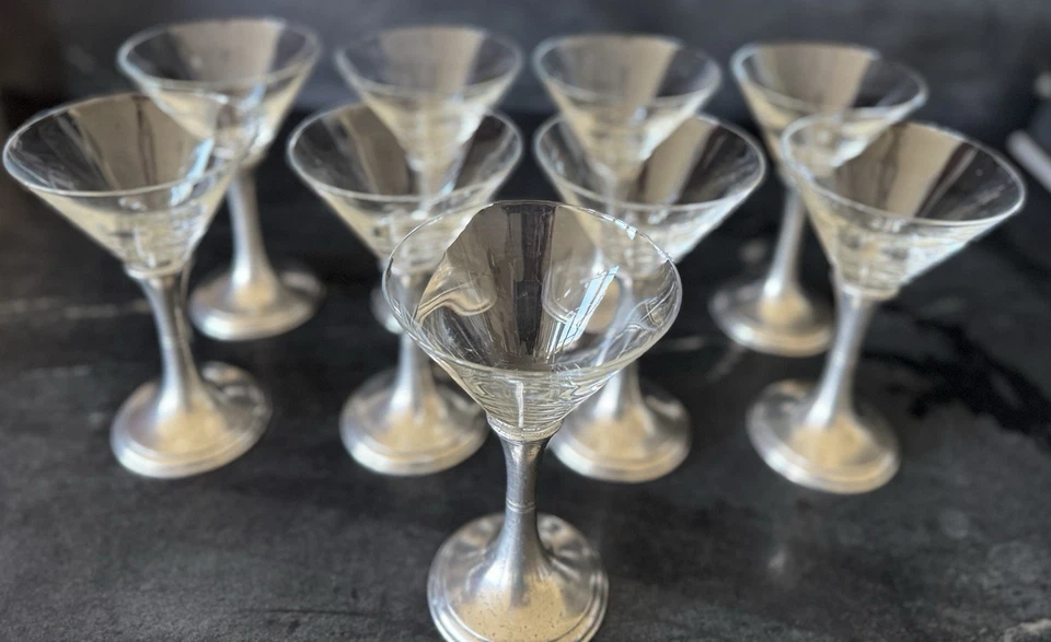 Arte Italica мартини очки набор из девяти (9) сделано в Италии - Изображение 2 из 4
