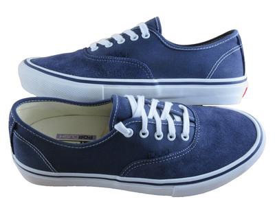 Vans Men's Skate Authentic Deep Twilight Blue Canvas Suede shoes Size 9.5 NIB