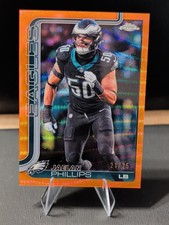 Jaelan Phillips 2025 NFL Topps Chrome #192 Orange Wave Refractor /25
