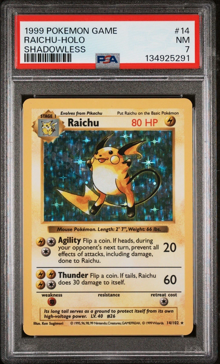 Raichu Pokémon TCG Holo Rare Individual Collectible Card Game
