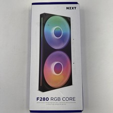 NZXT F280 RGB Core 280mm Dual 140mm ARGB Fan Single Frame Black High Airflow