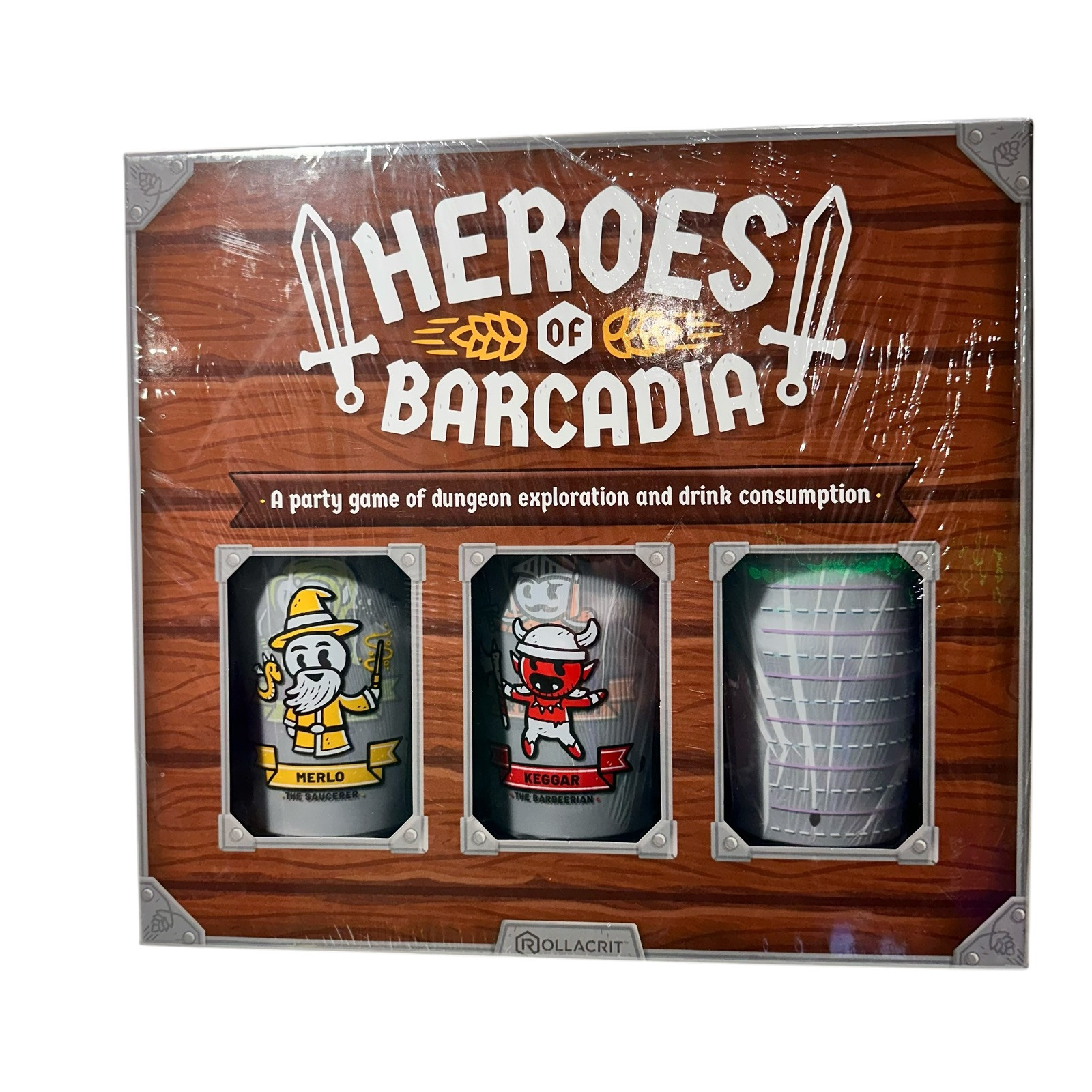 Heroes of Barcadia Board Game A Dungeon Exploration Drinking Rollacrit NEW Seal