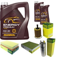 Inspektionspaket 7L Mannol Energy Premium 5W-30 FüR VW Transporter V Bus 1.9