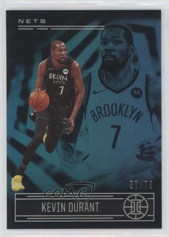 2020-21 Panini Illusions Trophy Collection Teal /75 Kevin Durant #40 g0w
