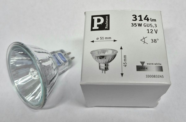 Paulmann GU5,3 Leuchtmittel Halogen Spot Dimmbar 35 Watt MR16 Reflektor 12V-image