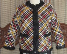 ESCADA Braided & Fringe Lambskin Leather Jacket Size 46 US 16 NWT $3,895 WOW!