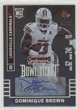2015 Contenders Draft Picks Bowl Ticket 34/99 Dominique Brown (SEC 62) Auto w3h