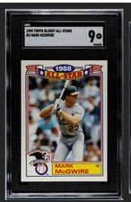 Mark McGwire 1989 Topps Glossy All-Stars #2 Oakland Athletics SGC 9