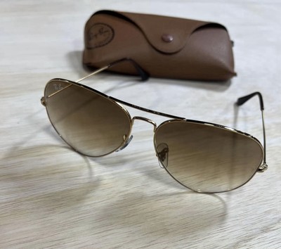 Ray Ban Avaitor Sunglasses Gold Frame Brown Lens