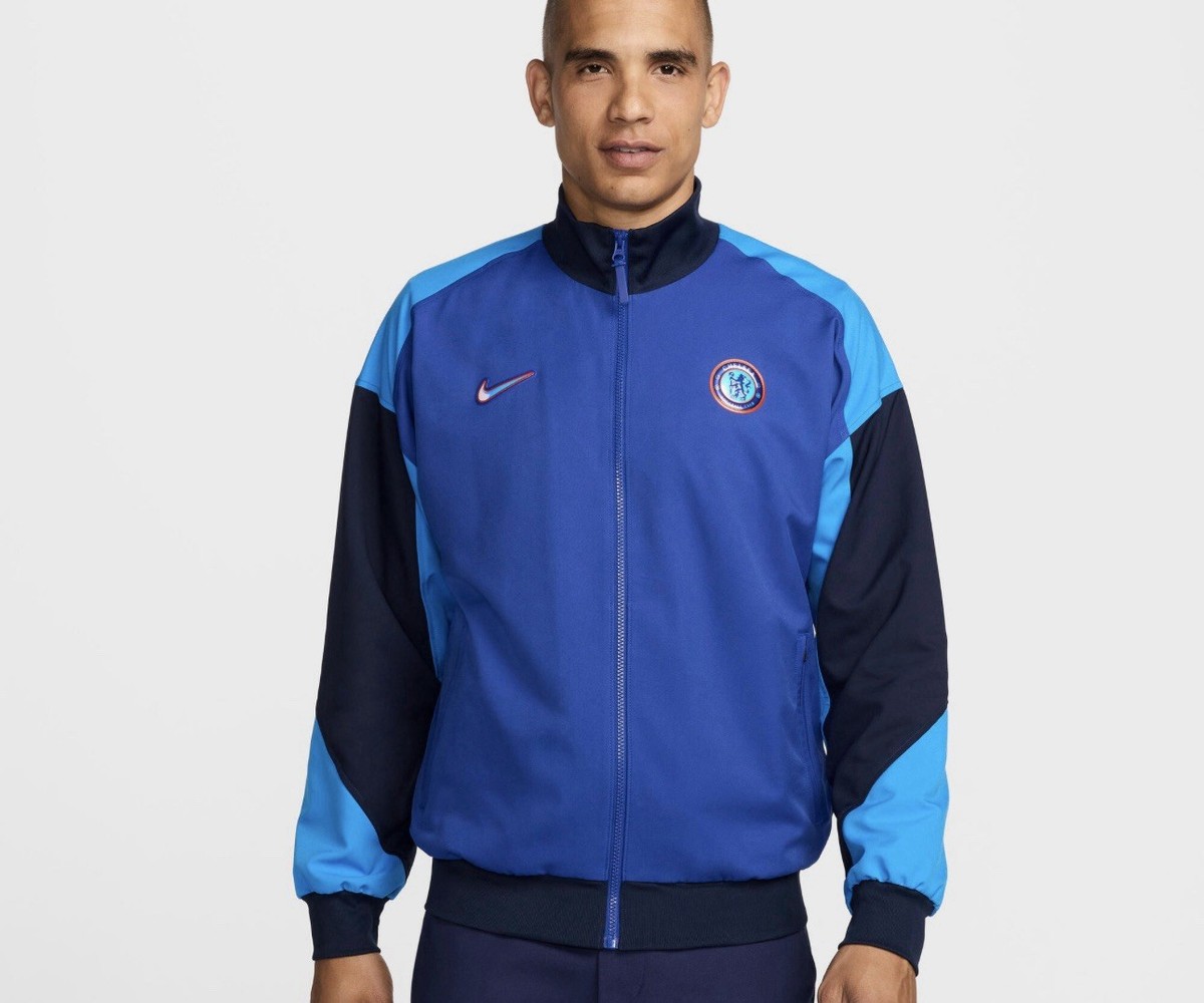 チェルシー フード付きフリースダウンジャケット インポートL NIKE チェルシー ナイキフリース裏地 ダウンジャケット - ブラック