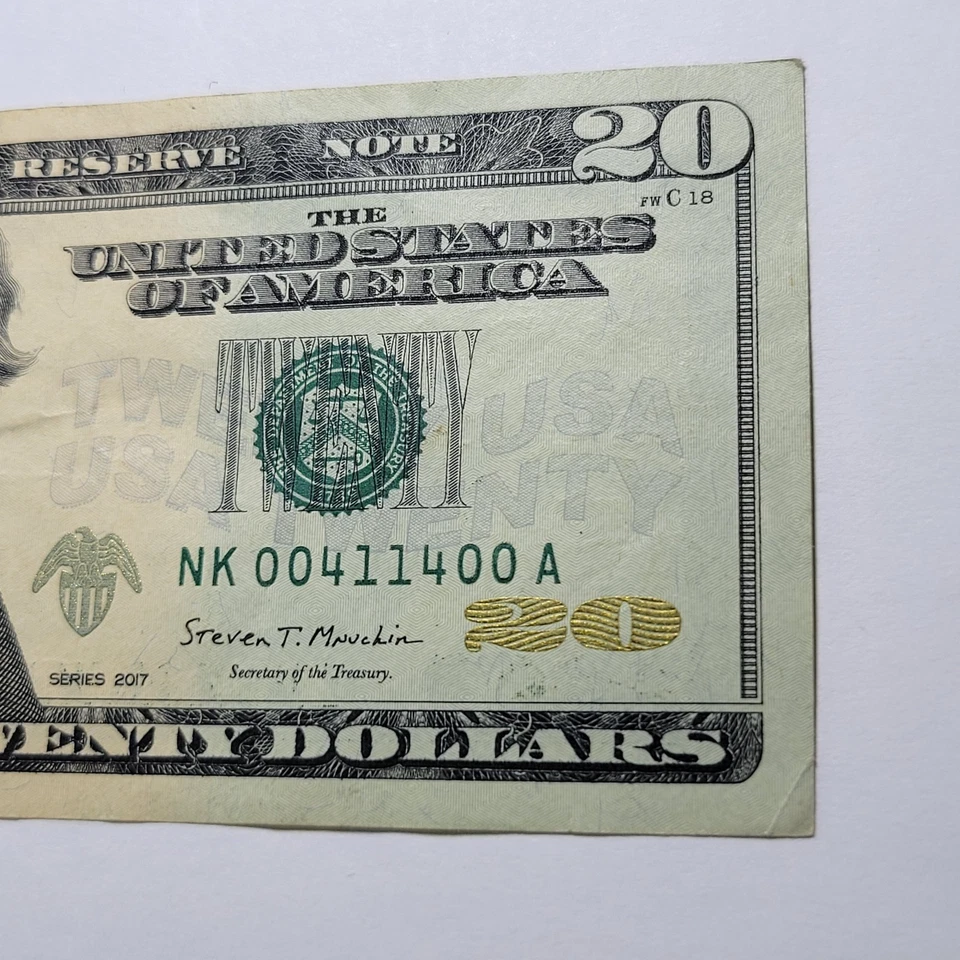 Series 2017 Dallas Federal Reserve $20 RADAR Bank Note ~ Serial #00411400 ~ AUnc - Image 4 of 4